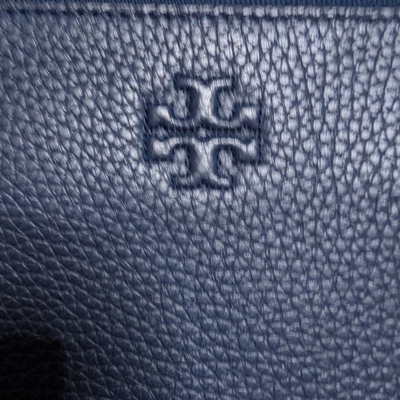 Tory Burch Navy Leather Wristlet - Picture 2 of 4